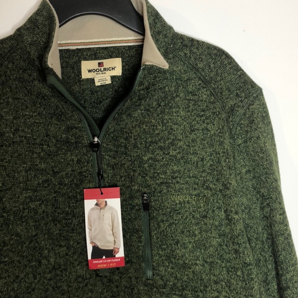 Woolrich Other - Men’s Woolrich Green 1/4 Zip Fleece Sz M